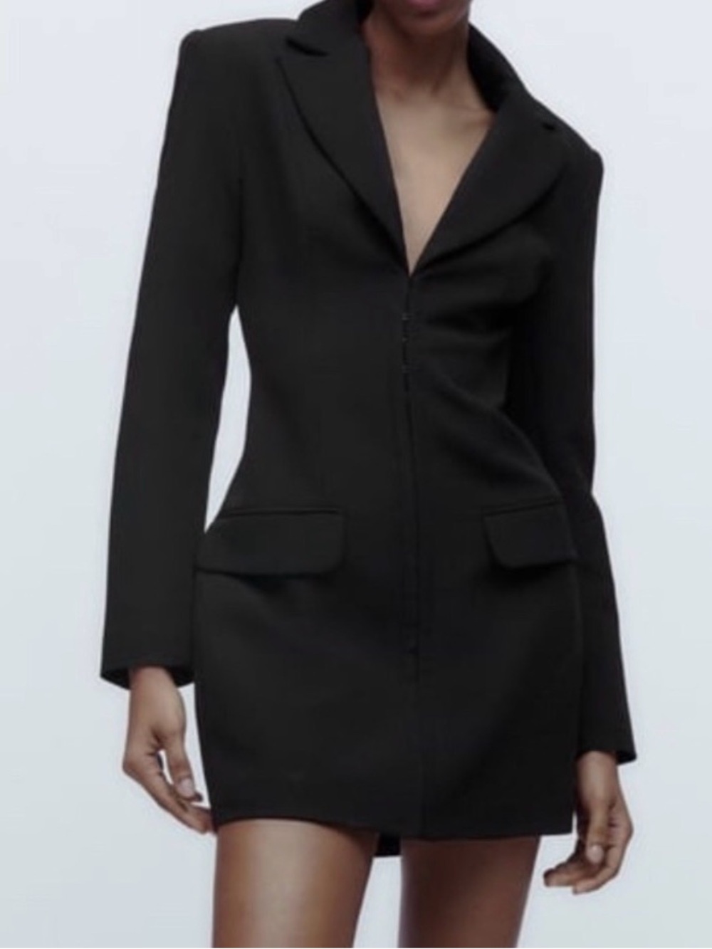Zara Black Tailored Blazer Dress
